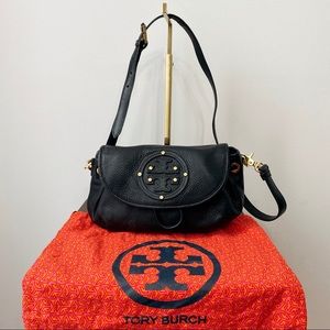 Tory Butch Black Leather Crossbody w Dust Bag